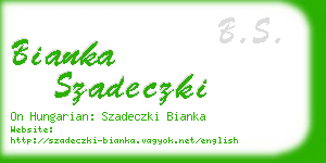 bianka szadeczki business card